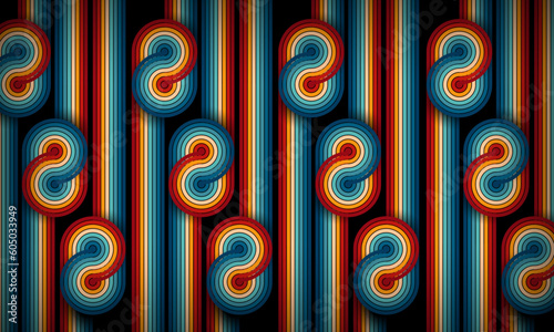 Vintage Striped Backgrounds, Posters, Banner Samples, Retro Colors from the 1970s 1900s, 70s, 80s, 90s. retro vintage 70s style stripes background poster lines. shapes vector design graphic 1980s