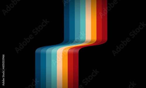 Vintage Striped Backgrounds, Posters, Banner Samples, Retro Colors from the 1970s 1900s, 70s, 80s, 90s. retro vintage 70s style stripes background poster lines. shapes vector design graphic 1980s