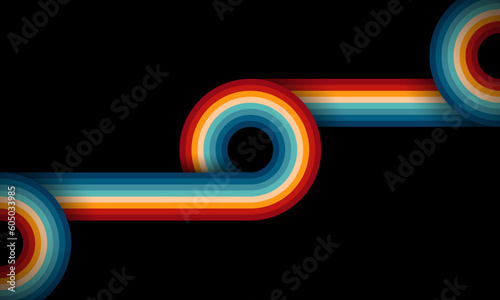 Vintage Striped Backgrounds, Posters, Banner Samples, Retro Colors from the 1970s 1900s, 70s, 80s, 90s. retro vintage 70s style stripes background poster lines. shapes vector design graphic 1980s
