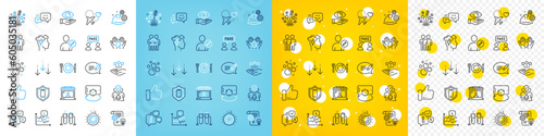 Vector icons set of Message, Clean bubbles and Smartphone protection line icons pack for web with Honeymoon travel, Consolidation, Chemistry beaker outline icon. Gear, Food, Survey pictogram. Vector