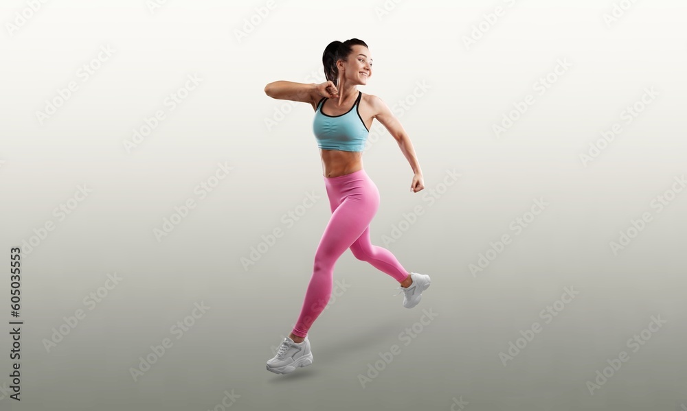 Fit and healthy sporty young woman in sportswear