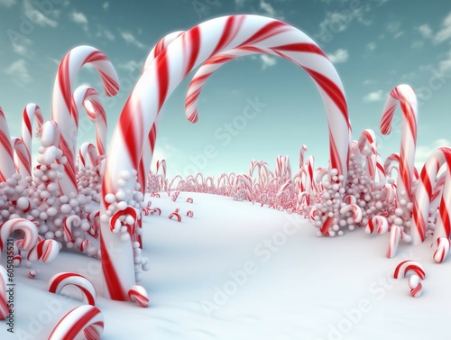 Obraz na płótnie Candy Cane Lane's 3D Extravaganza w salonie
