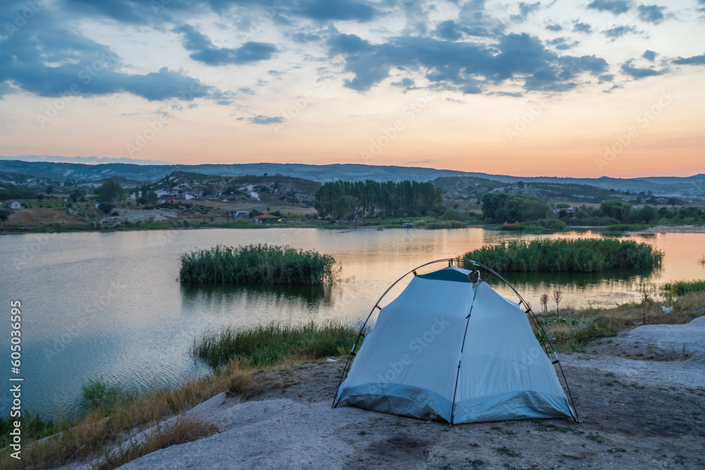 Sunrise in Lake Emre, located in the province of Afyon