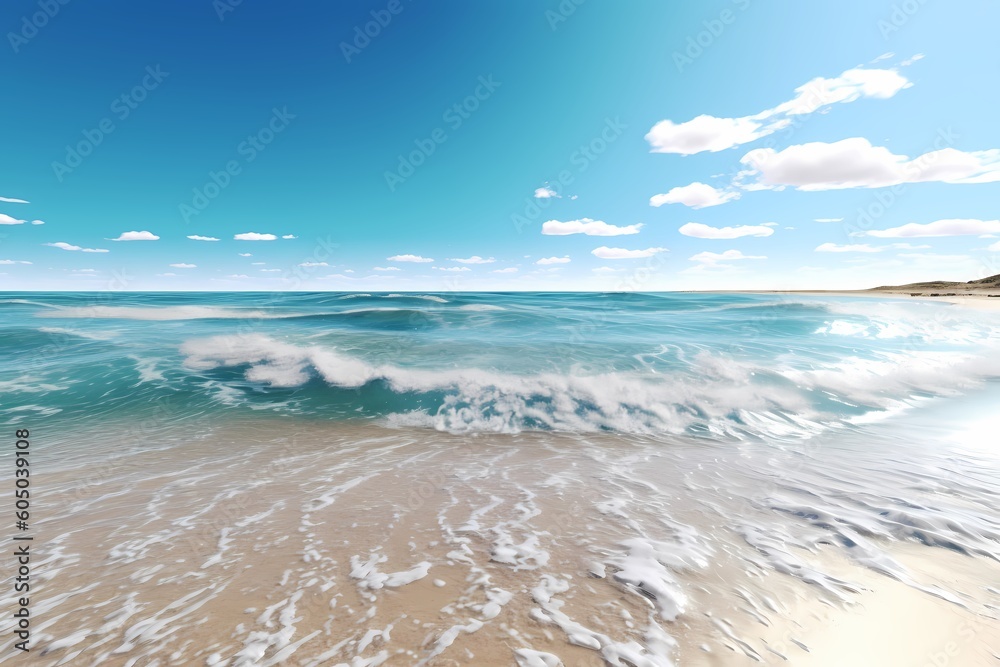 Daytime beach seascape
Generative AI