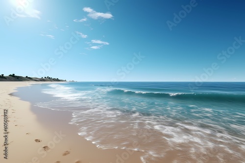 Daytime beach seascape Generative AI