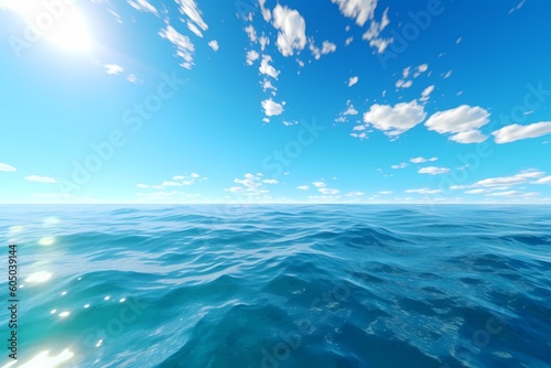 Calm daytime seascape Generative AI