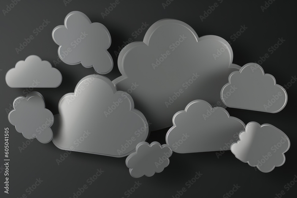Speech Bubbles Gray Header isolated. AI Speech Bubbles Gray Header isolated. AI