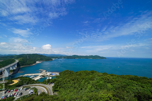 鳴門山展望台からの鳴門海峡の眺め