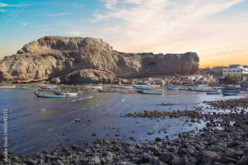 Nice view of the Gulf of Aden in Yemen, at sunset