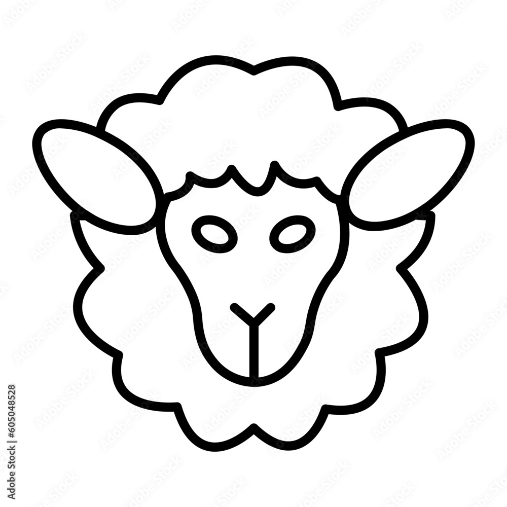 Sheep Thin Line Icon Sheep Thin Line Icon