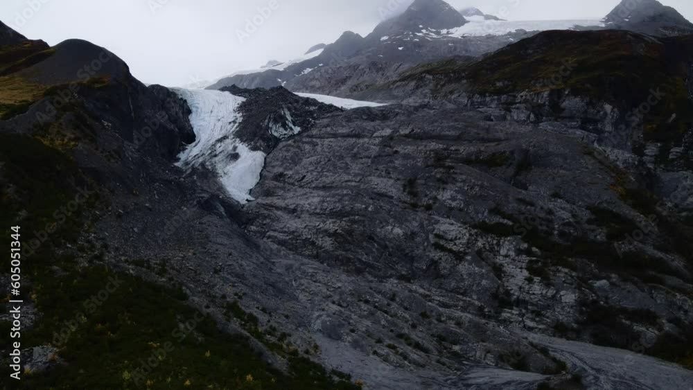 aerial view of Worthington Glacier State Recreational Site in Alaska. aerial view of Worthington Glacier State Recreational Site in Alaska.