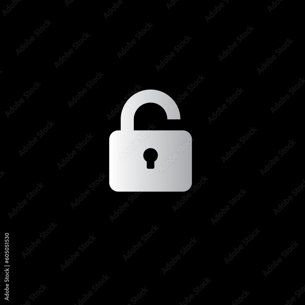 Unlock flat vector logo design Unlock flat vector logo design