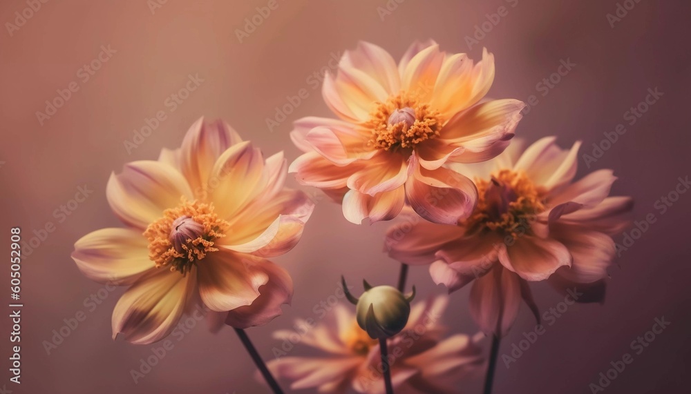 Fototapeta premium Beautiful flowers, AI generated