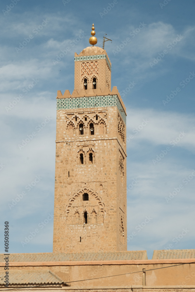 Moroccan mosque in the city of Marrakech