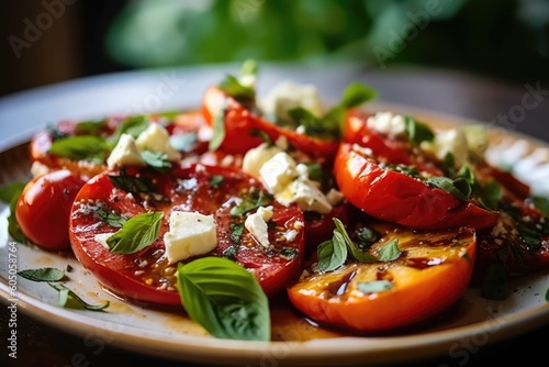 Plate of Grilled Tomatoes w...