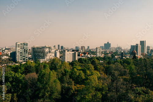 Mexico - fev 2022 panoramic view from Chapultepec to Mexico city
