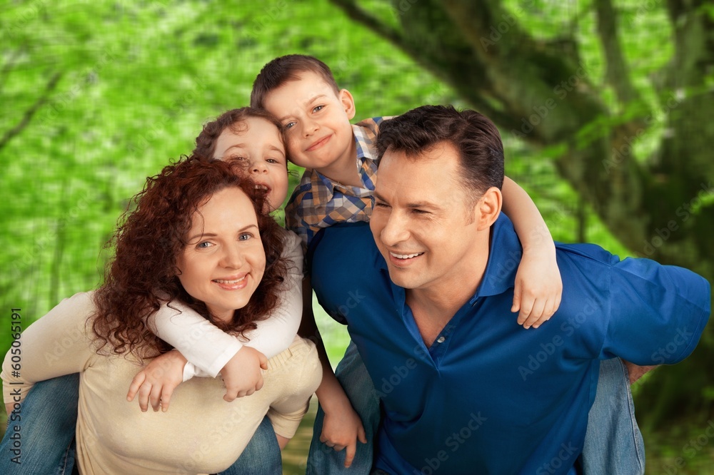 Beautiful portrait of a happy young family with child Beautiful portrait of a happy young family with child