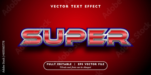Text effects 3d super, editable text style