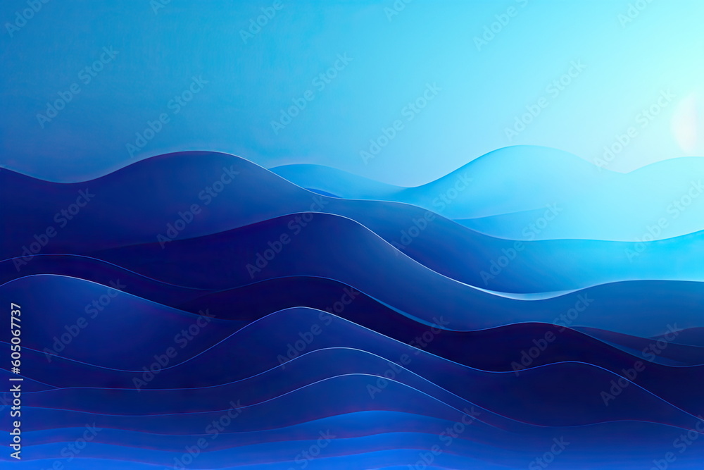 Fototapeta premium Black blue abstract background for design, Geometric shapes, Color gradient