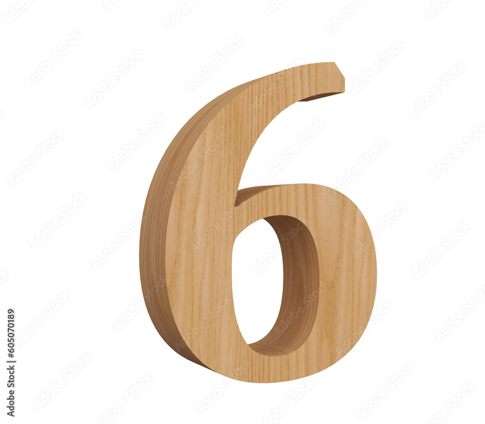 3d wood number 6 3d wood number 6