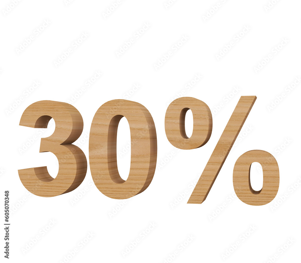 sign 3d font 30% made of wood sign 3d font 30% made of wood