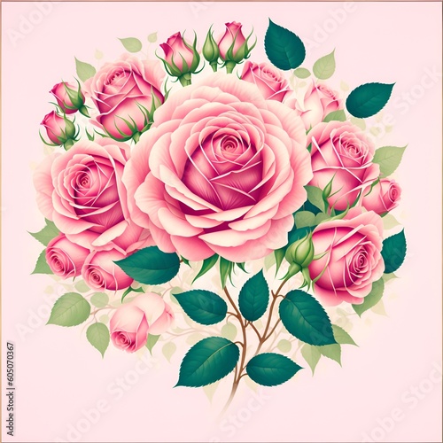 bouquet of roses. ai generated
