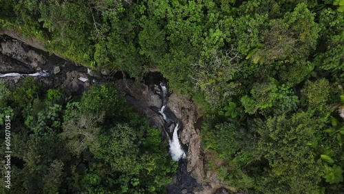 Falls and pool below La Mina Falls in the El Yunque rain forest in the Caribbean National Forest, Puerto Rico photo