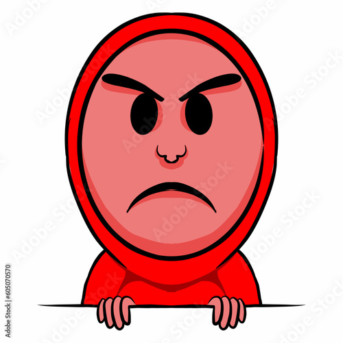 Emoji with a red angry expression means that it has a deep sense of anger, resentment and hatred