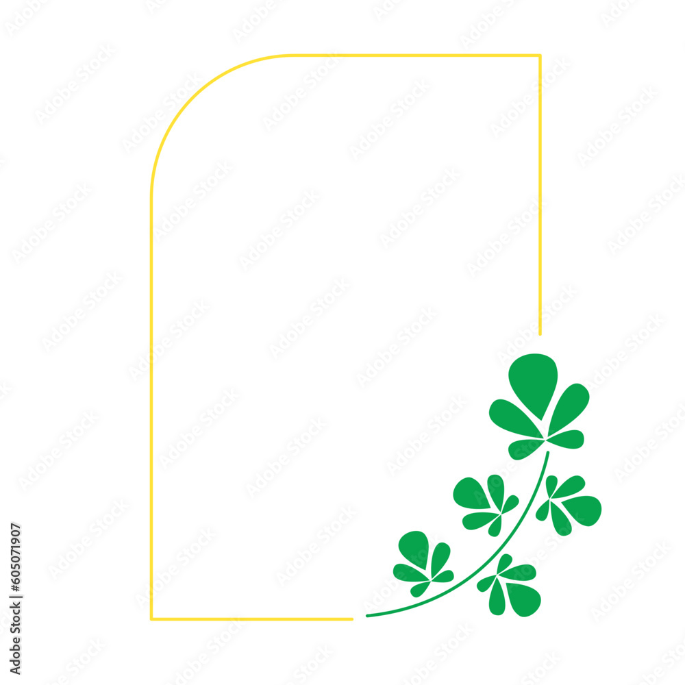 Fototapeta premium Decorative floral wedding invitation frame