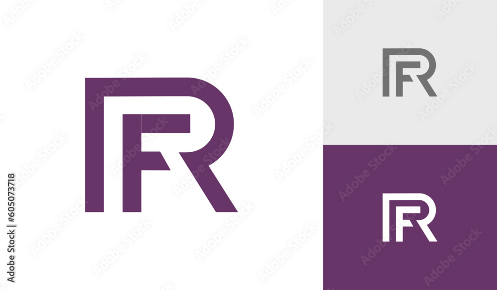 Fototapeta premium Letter RF initial monogram logo design
