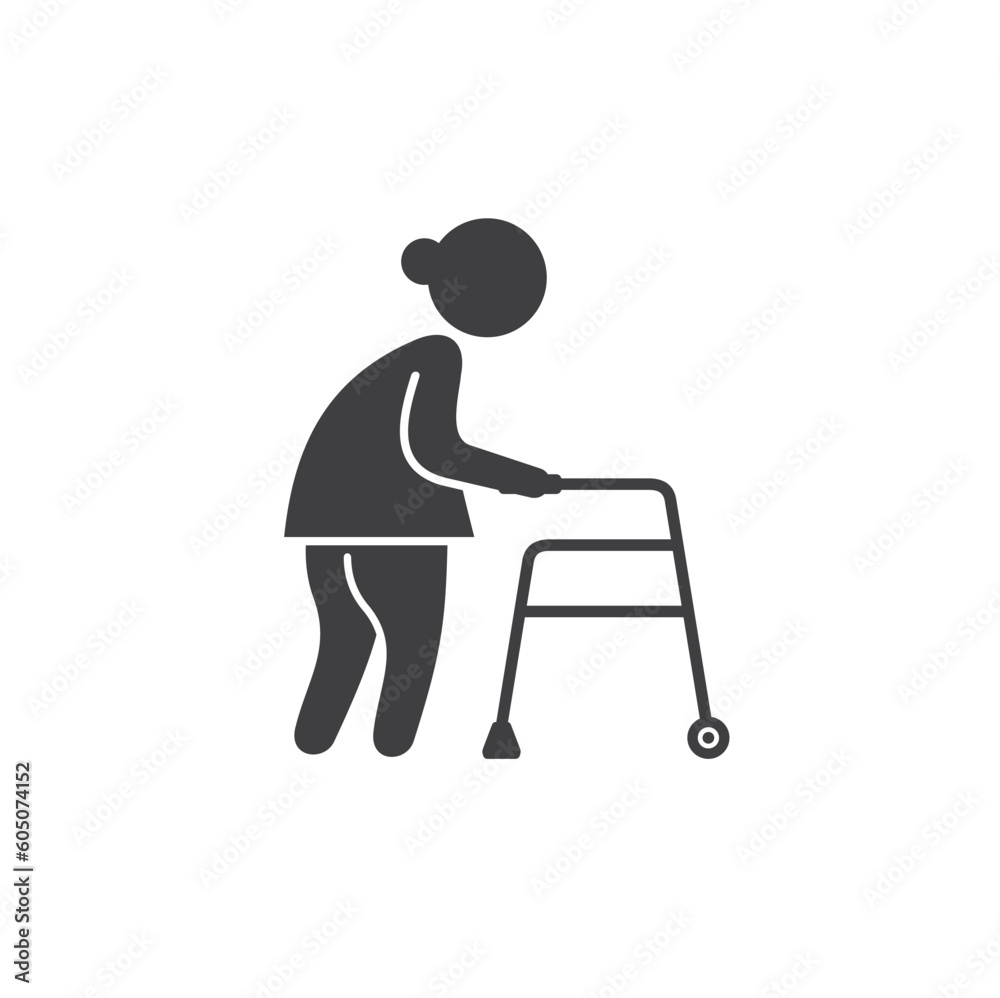 illustration of walker tool, vector art. illustration of walker tool, vector art.