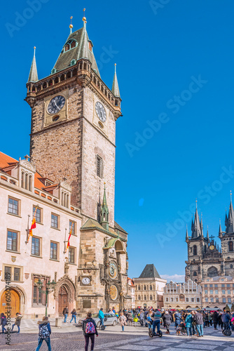 The Old Town Hall  a complex of several ancient houses and buildings in the Old Town Square. Its construction began d in 1364 and its expansion continued until1458 Prague  Czech Republic  2018.