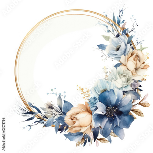  Frame for wedding invitations Trend colour of 2024, Immediately download,watercolor floral. wedding or invitation, generative AI