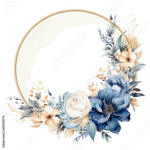  Frame for wedding invitations Trend colour of 2024, Immediately download,watercolor floral. wedding or invitation, generative AI