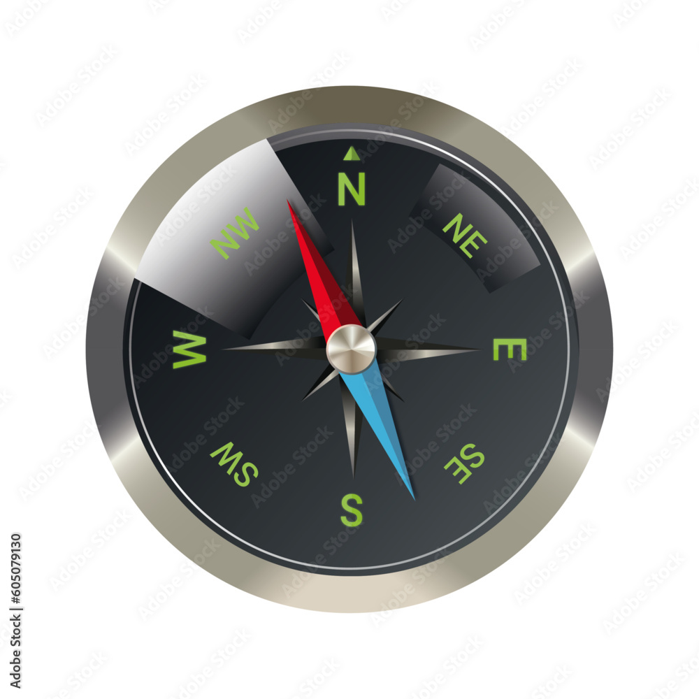 Compass in vector. Fully editable vector. Illustration. Compass in vector. Fully editable vector. Illustration.