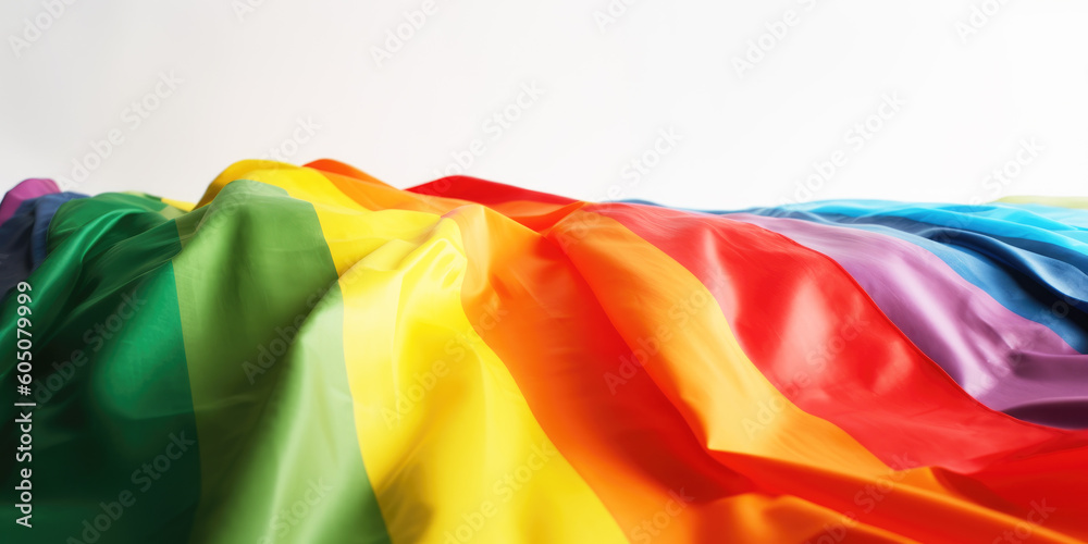 colorful rainbow flag , Generative ai