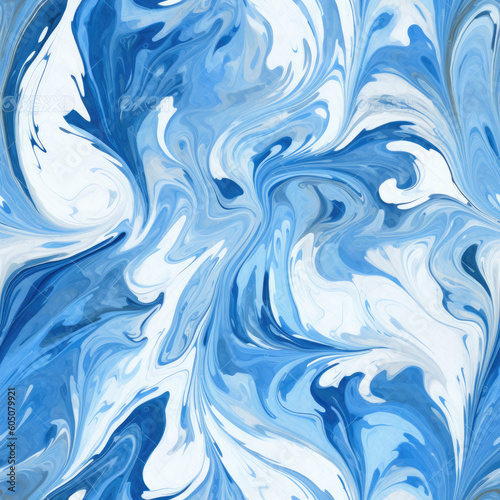 blue and white marble tile seamless pattern