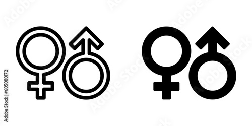 Gender icon. sign for mobile concept and web design. vector illustration