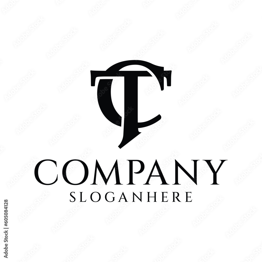 design a clever monogram logo in letter CT design a clever monogram logo in letter CT