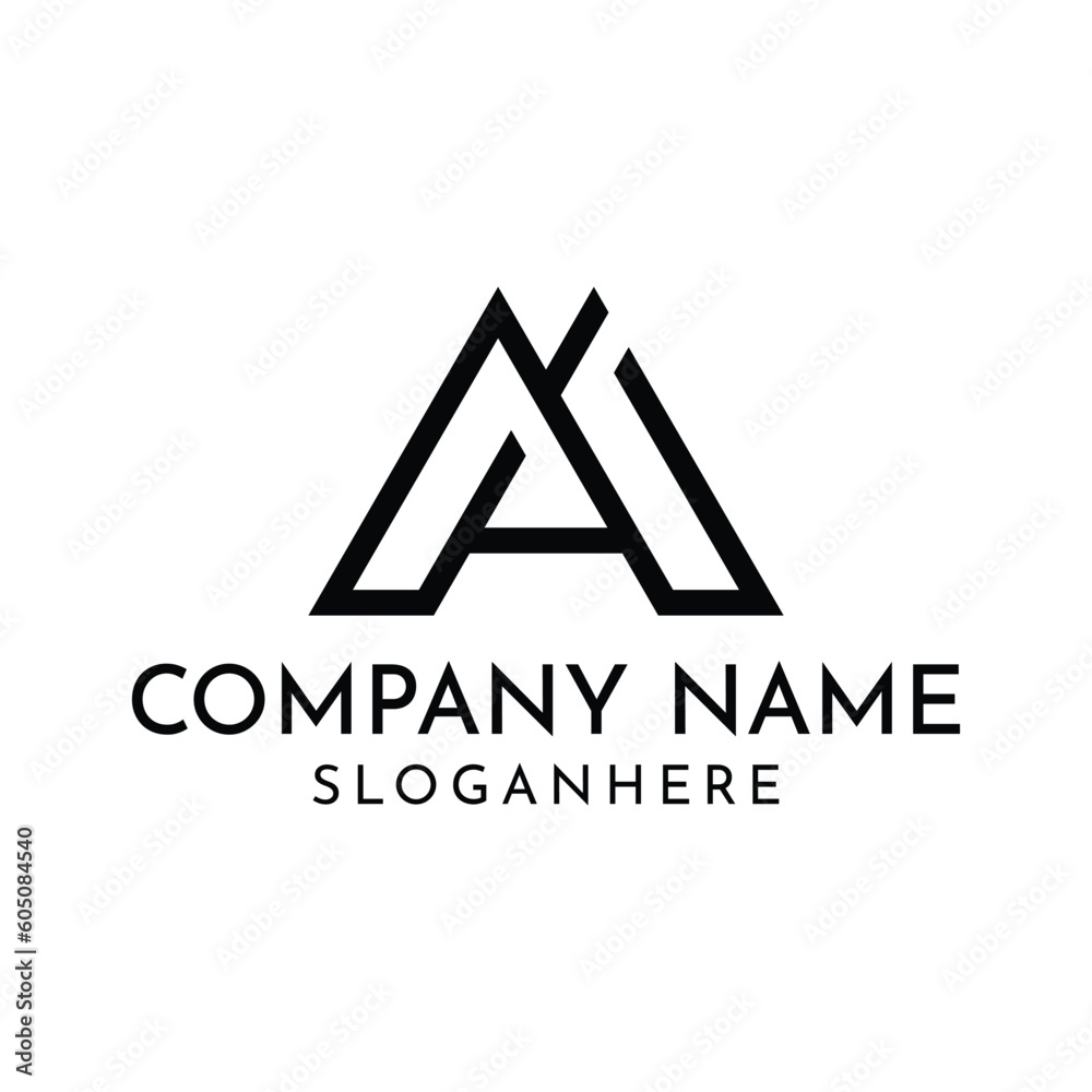 design a clever monogram logo in letter A