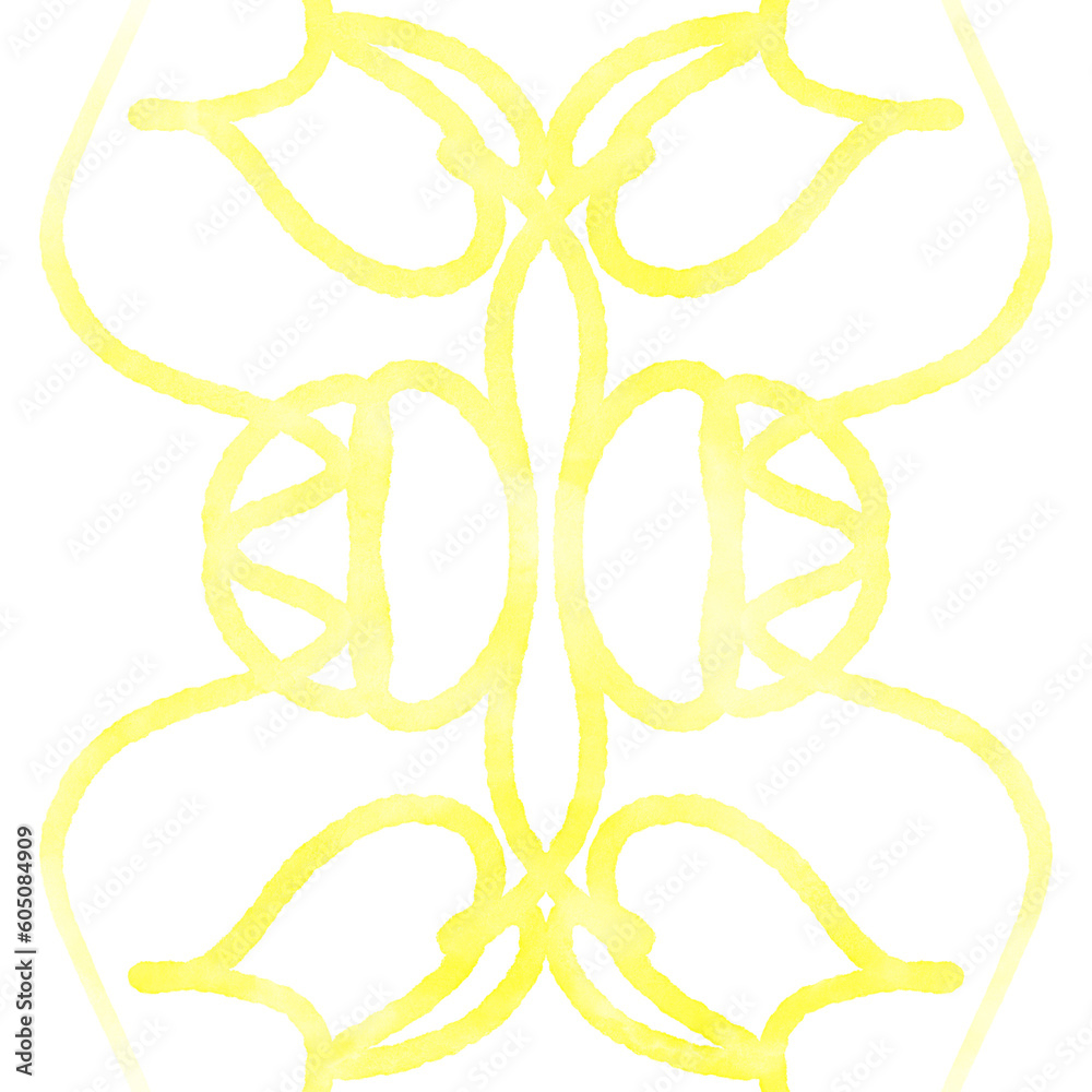 Yellow Watercolor Lines Doodle Background Yellow Watercolor Lines Doodle Background