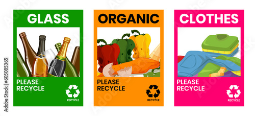 Set of symbols and signs for design of recycle label products