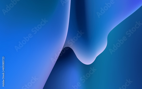 Illustration of a blue background with wavy shapes with effects