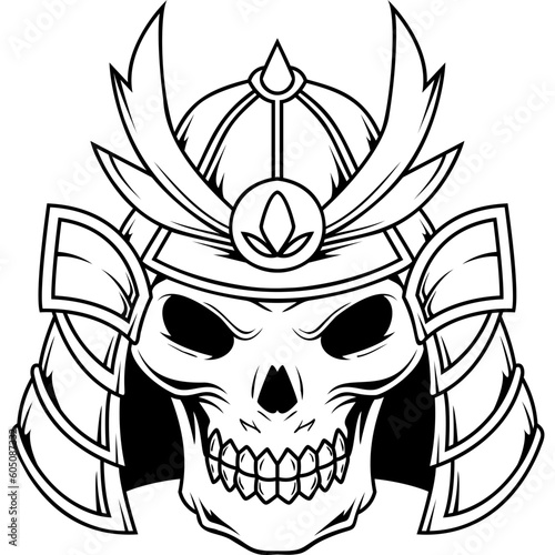 japan skull mascot character