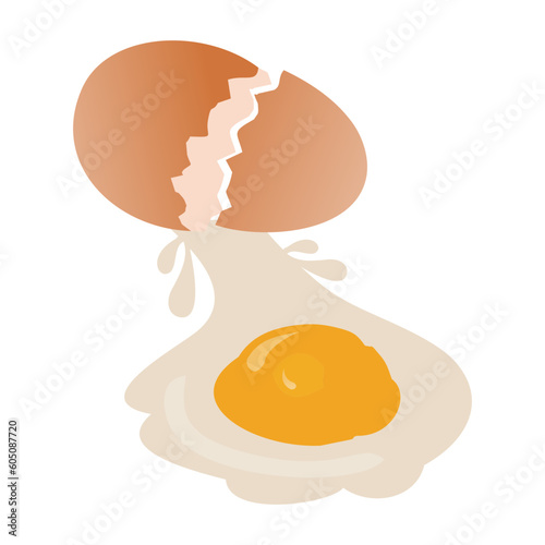 broken egg vector