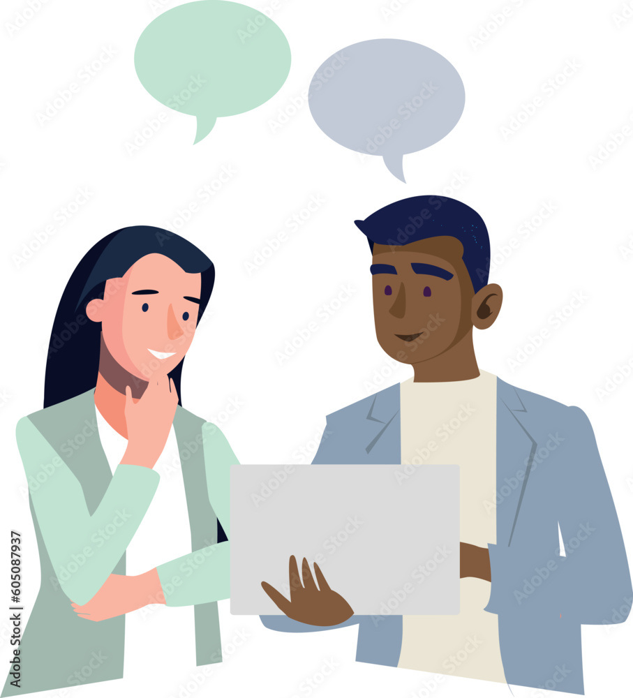 Illustration material of a business person who communicates Illustration material of a business person who communicates