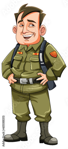 General army cartoon character