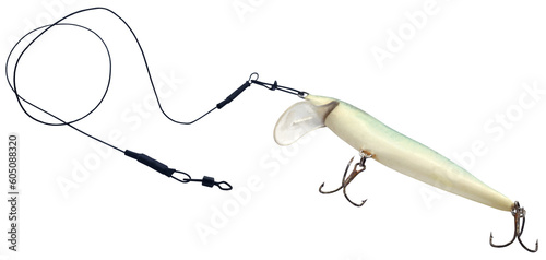 Pike fishing fishing lure with metal wire