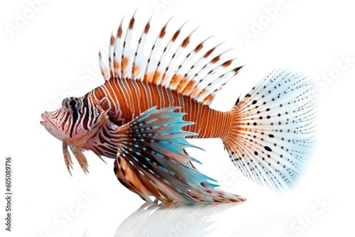 a Lionfish  colorful  aggressive  coral reefs  Aquatic-themed  photorealistic illustrations in a JPG. generative ai