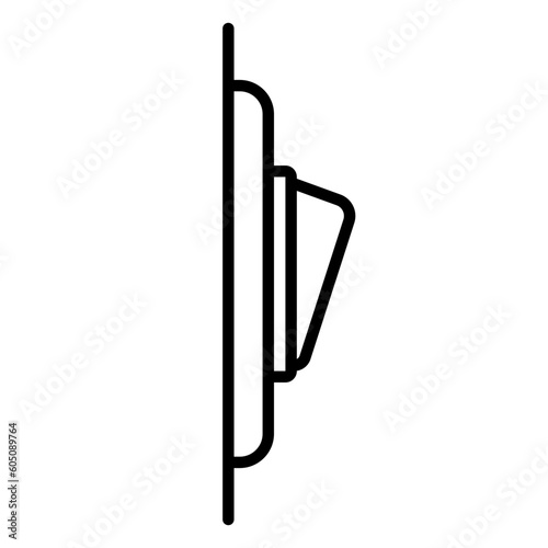 The light switch icon is embedded in the wall